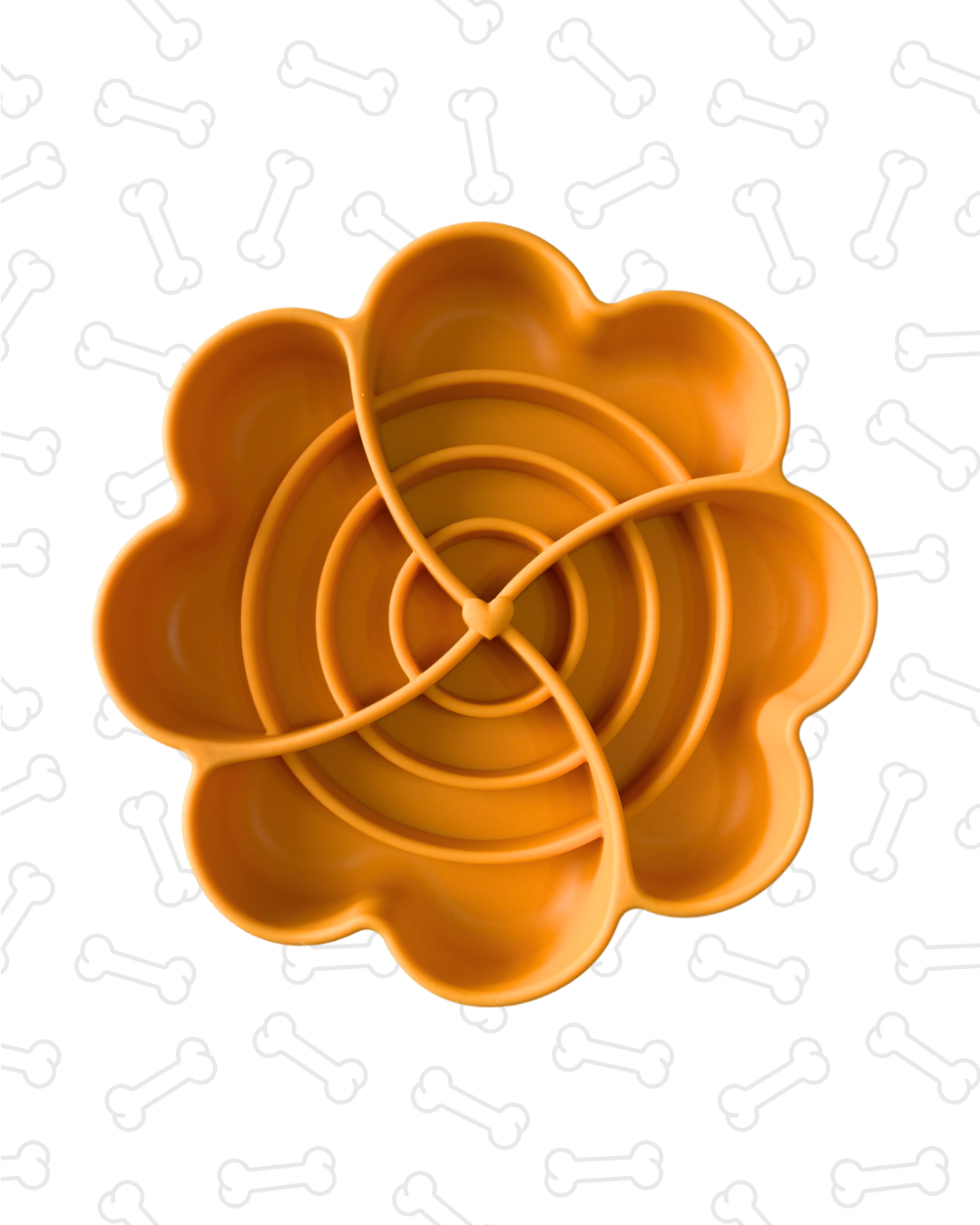 Yellow swirl enrichment bowl