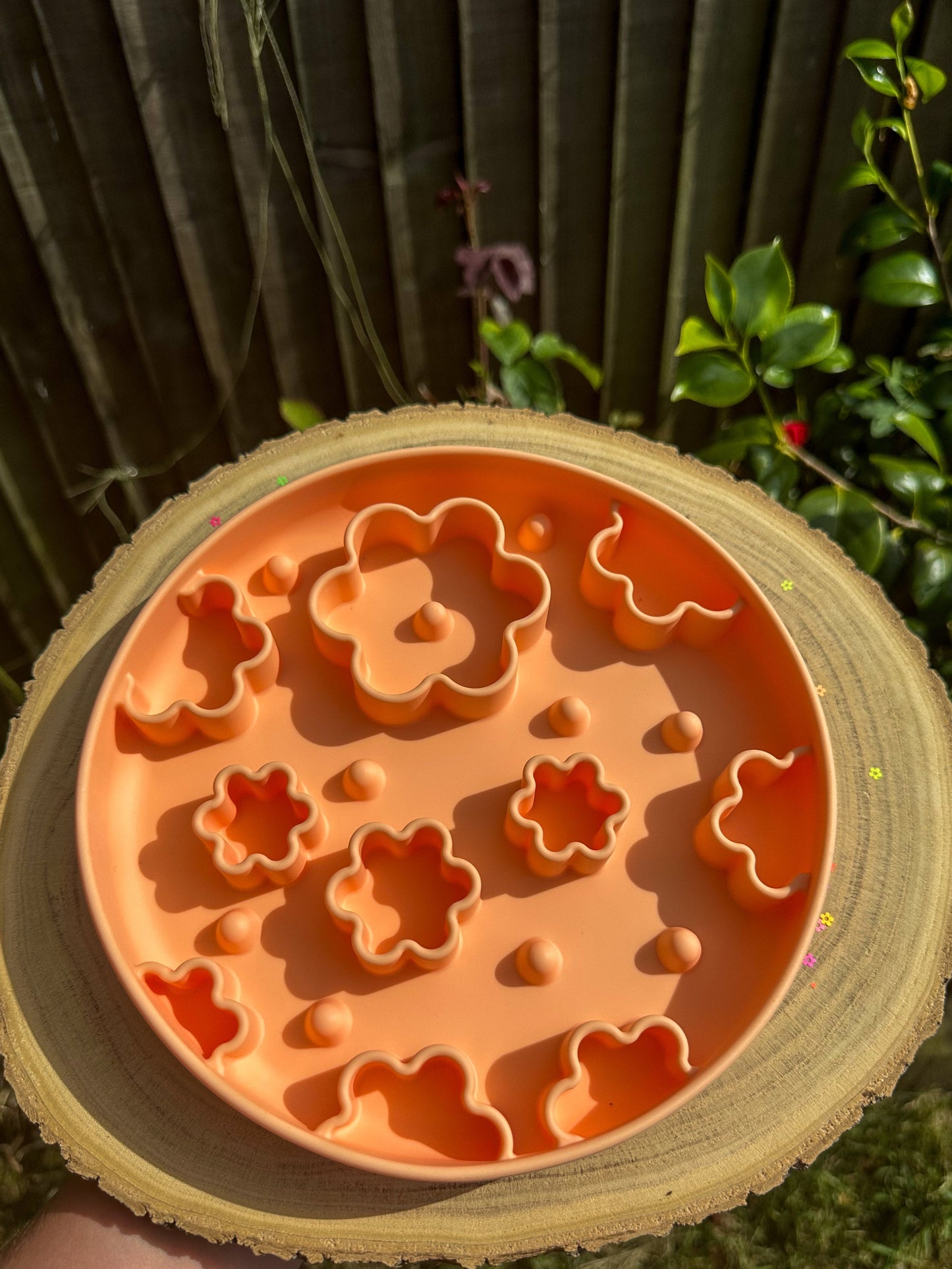 Peach Blossom Slow Feeder Enrichment Bowl