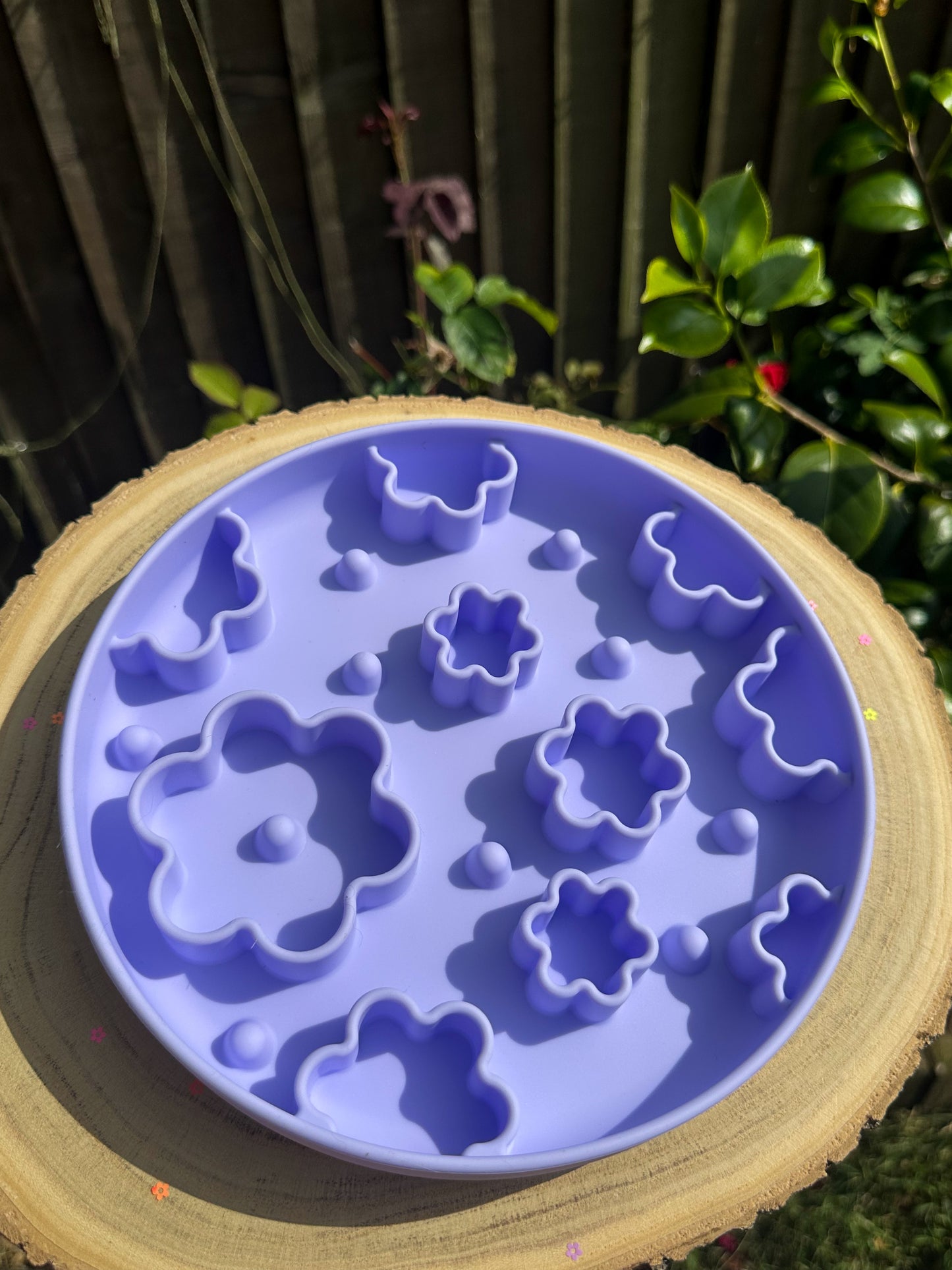 Purple Blossom Slow Feeder Enrichment Bowl