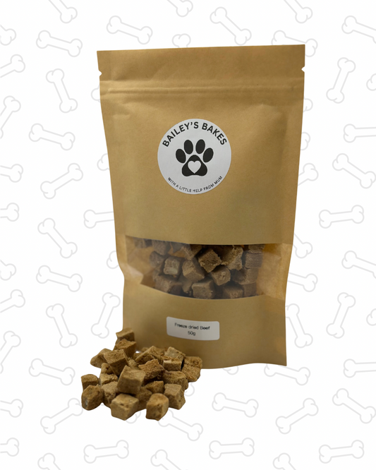 Freeze dried beef cubes