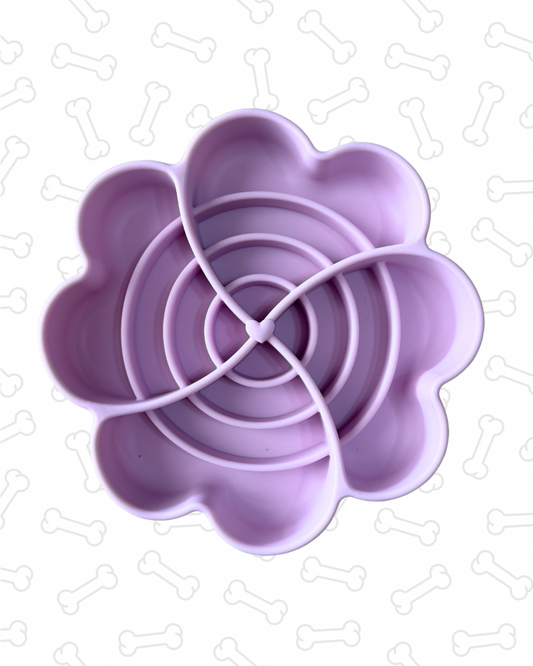 Purple swirl enrichment bowl