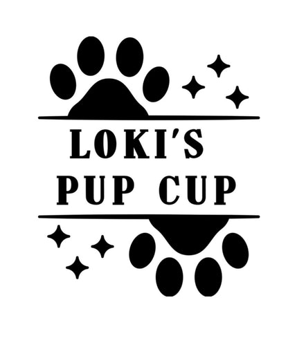 Personalised pup cup