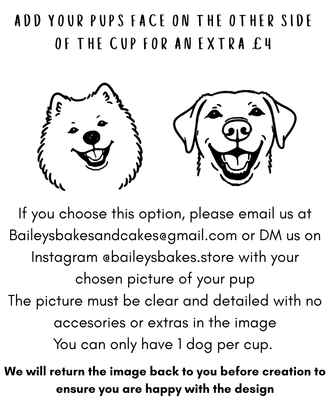 Personalised pup cup