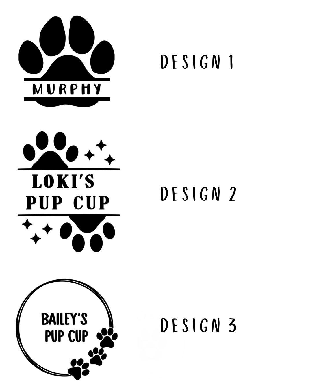Personalised pup cup